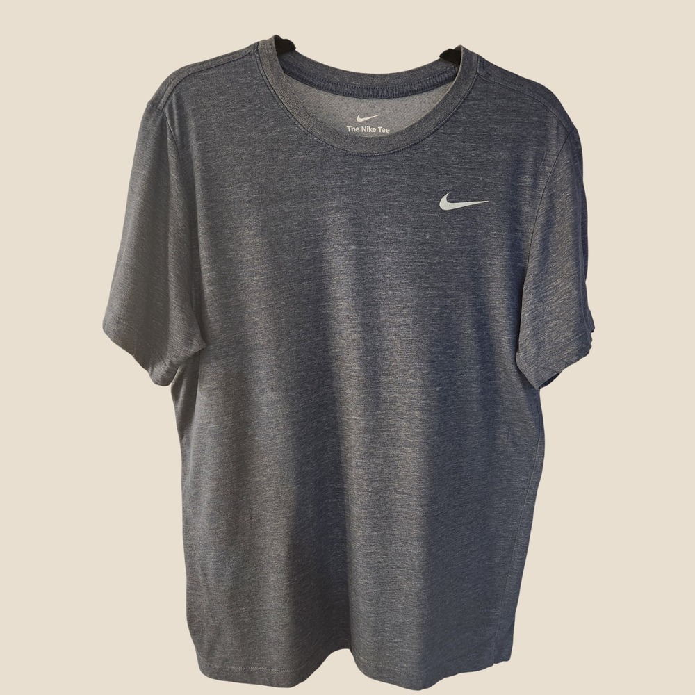 Nike Dri-FIT Training Mens T Med Tall Obsidian Heather Athleisure Activewear Gym